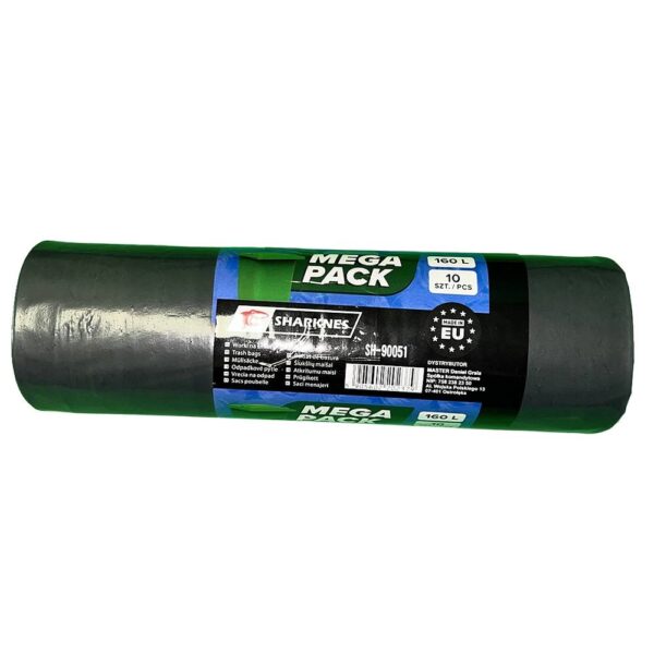 SHARKNES WORKI NA ŚMIECI 160L 10szt LDPE SH-90051